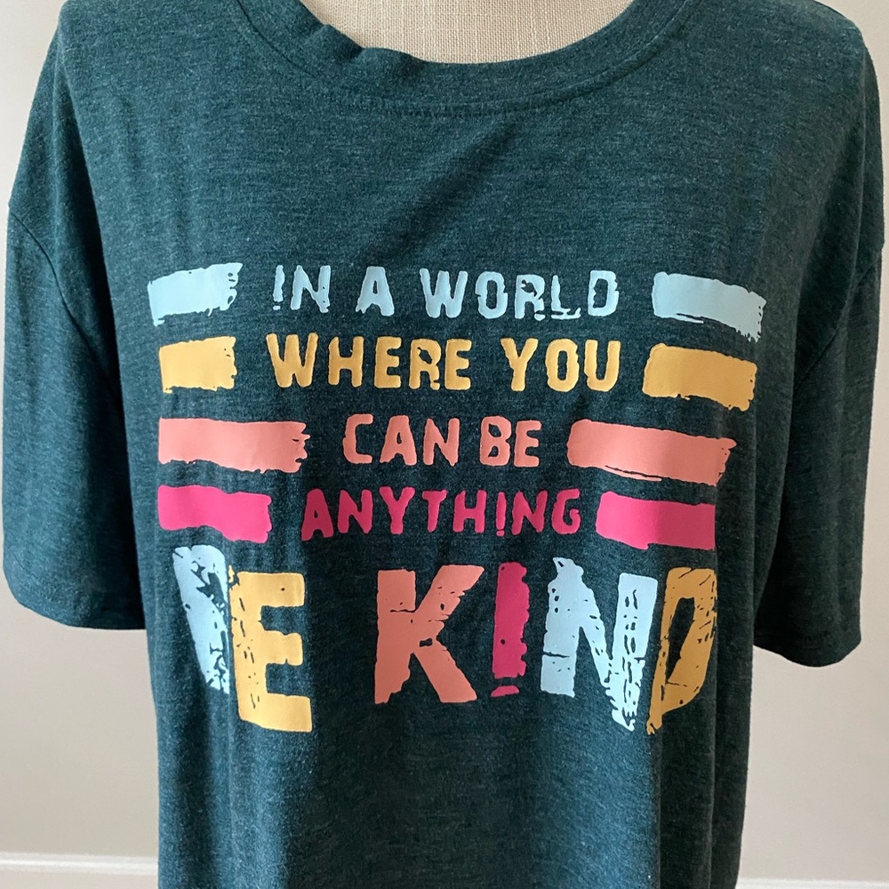 Be Kind Short Sleeve Shirt Blue - Picture 2 of 8